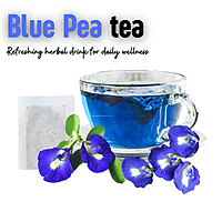 Growv Naturals Blue Pea Flower Tea – 100% Natural Detox & Antioxidant | 30 Bags